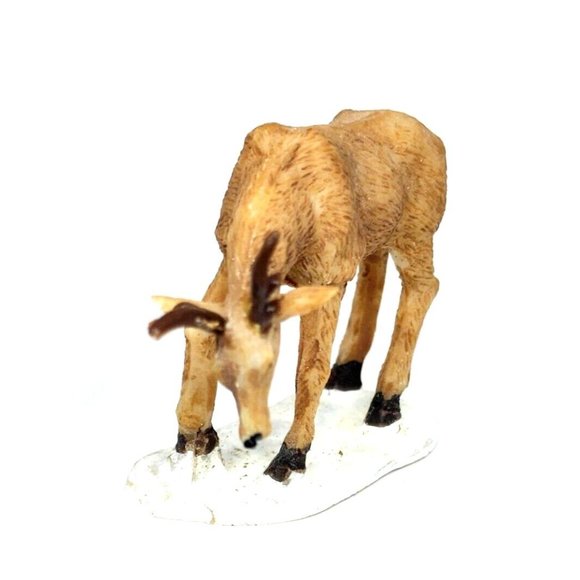 Vintage Lemax White Tail Buck Deer in snow Figurine 1999 IMP Shelf Sitter Home D - Picture 5 of 12